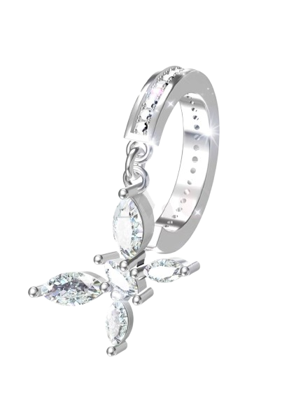 Twin Butterflies Ring